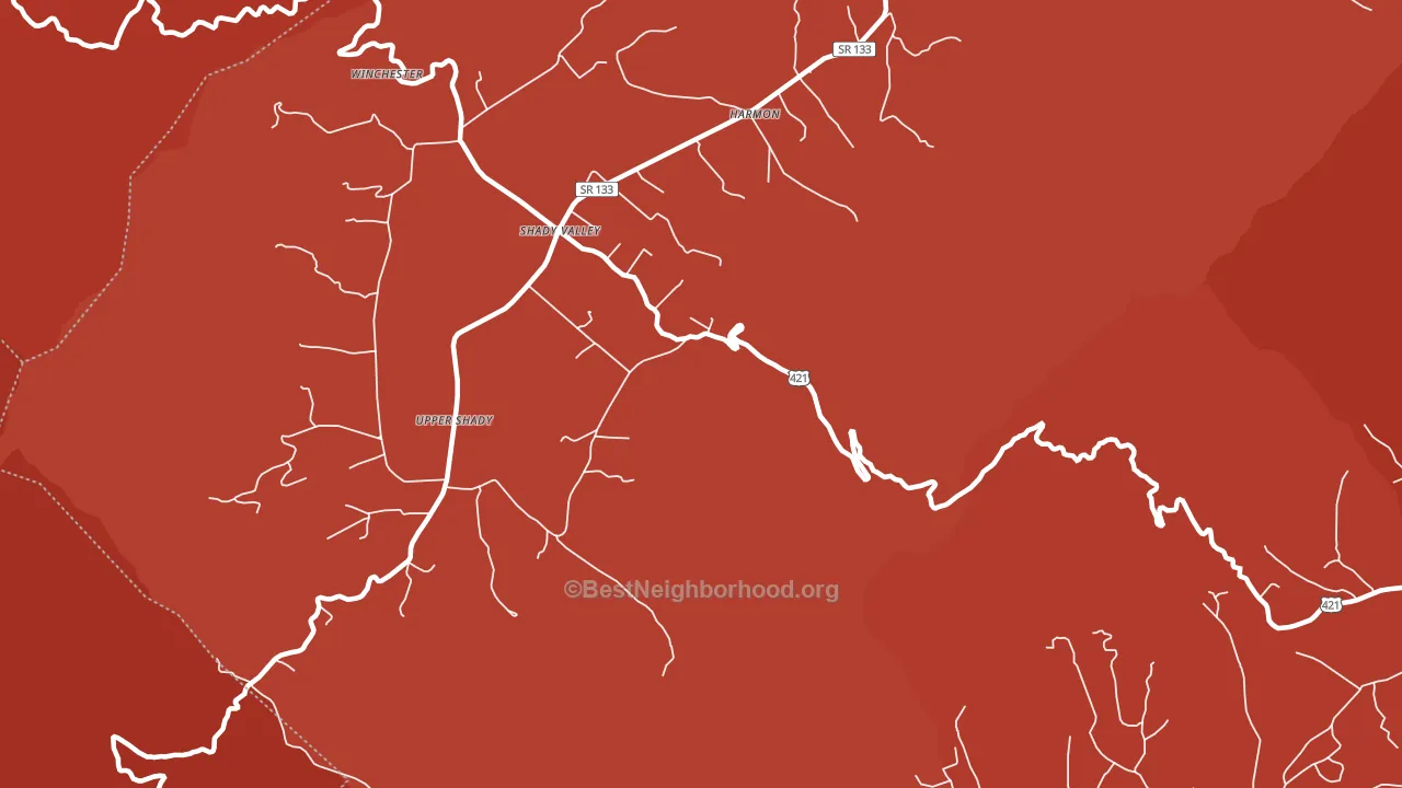 Harmon, TN block-group political-lean map