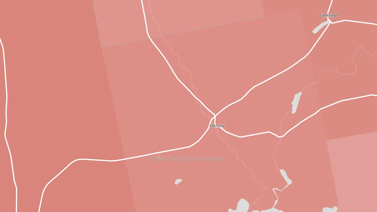 Harmony, ME block-group political-lean map