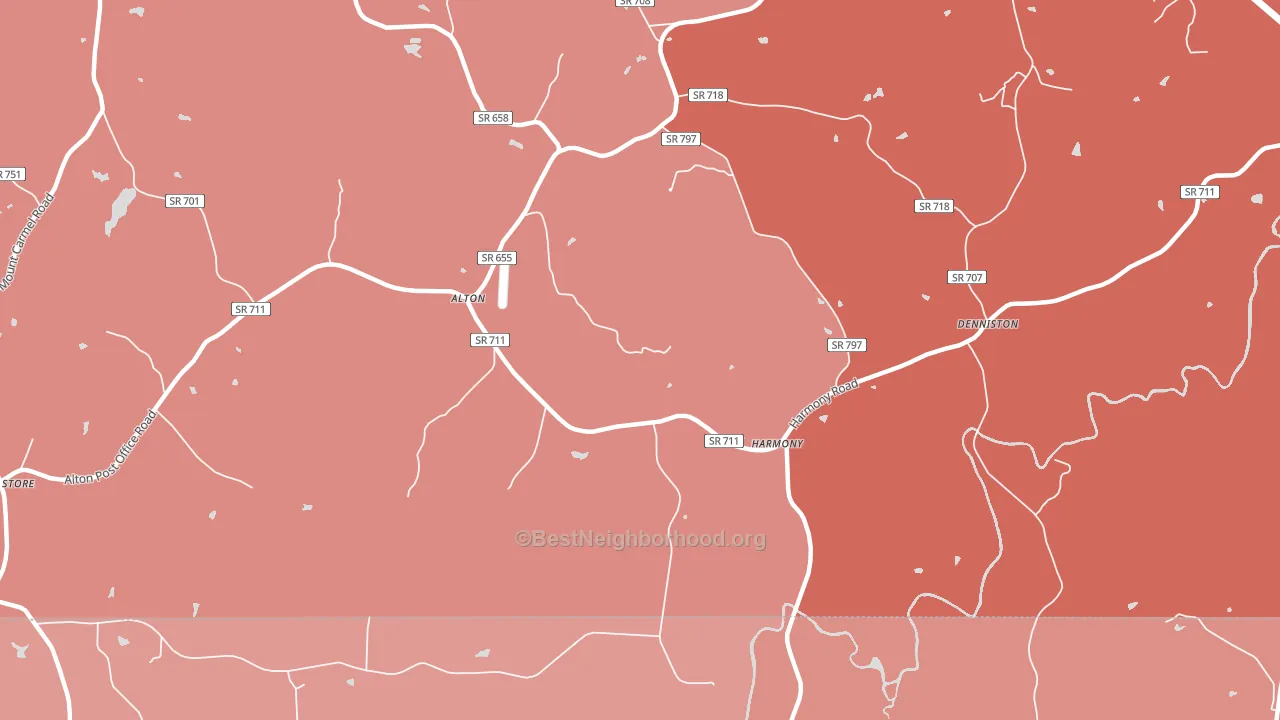 Harmony, VA block-group political-lean map