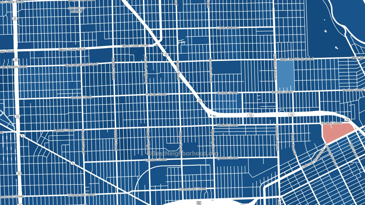 Harmony Village, Detroit, MI block-group political-lean map