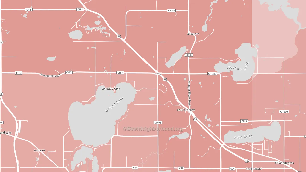 Harnell Park, MN block-group political-lean map