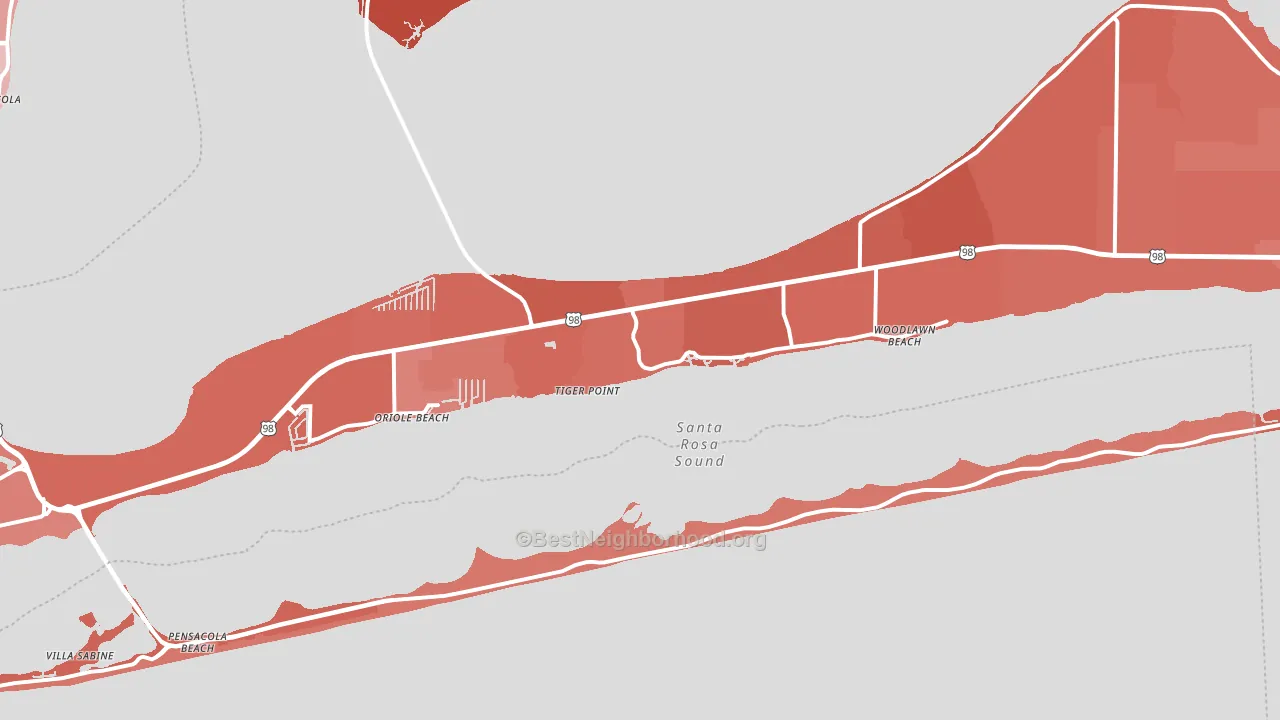 Harold, FL block-group political-lean map