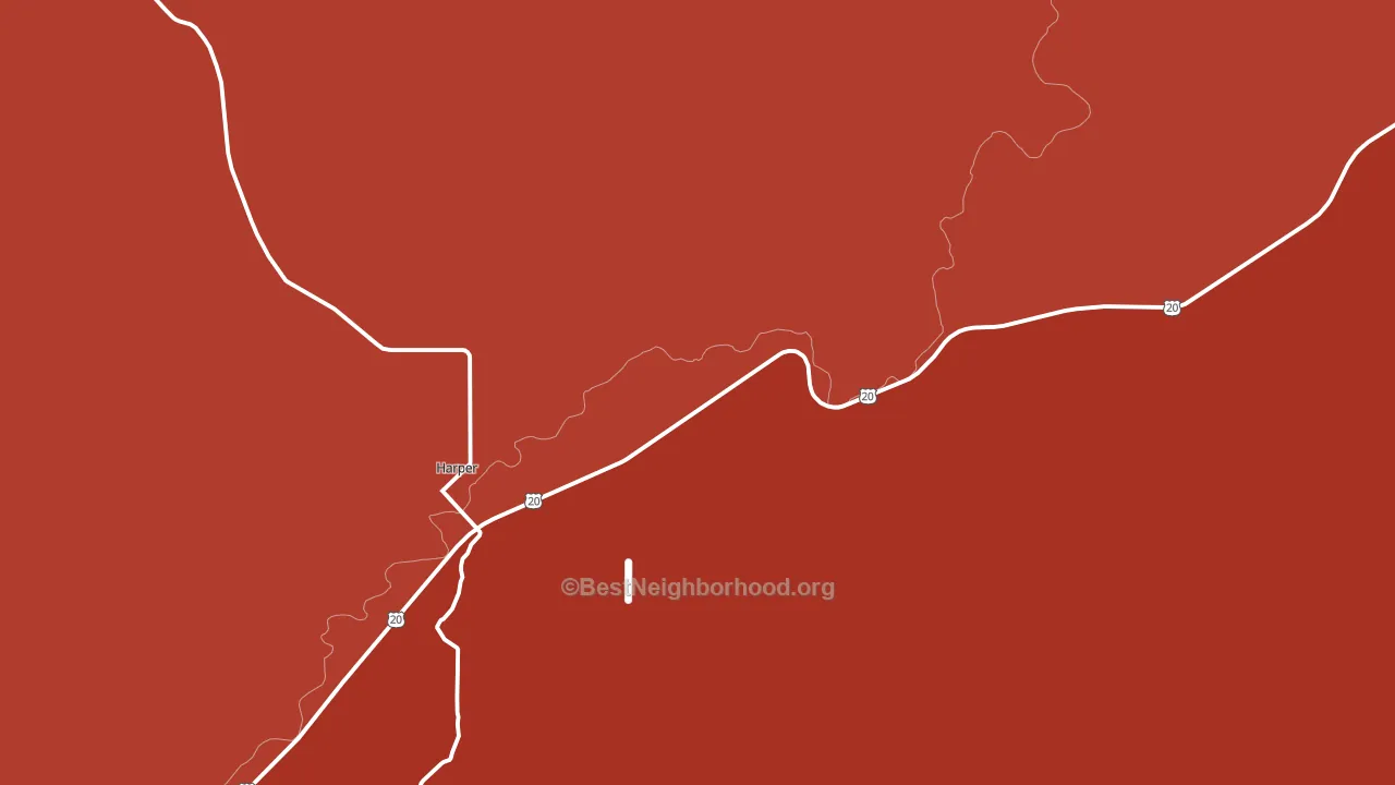 Harper, OR block-group political-lean map