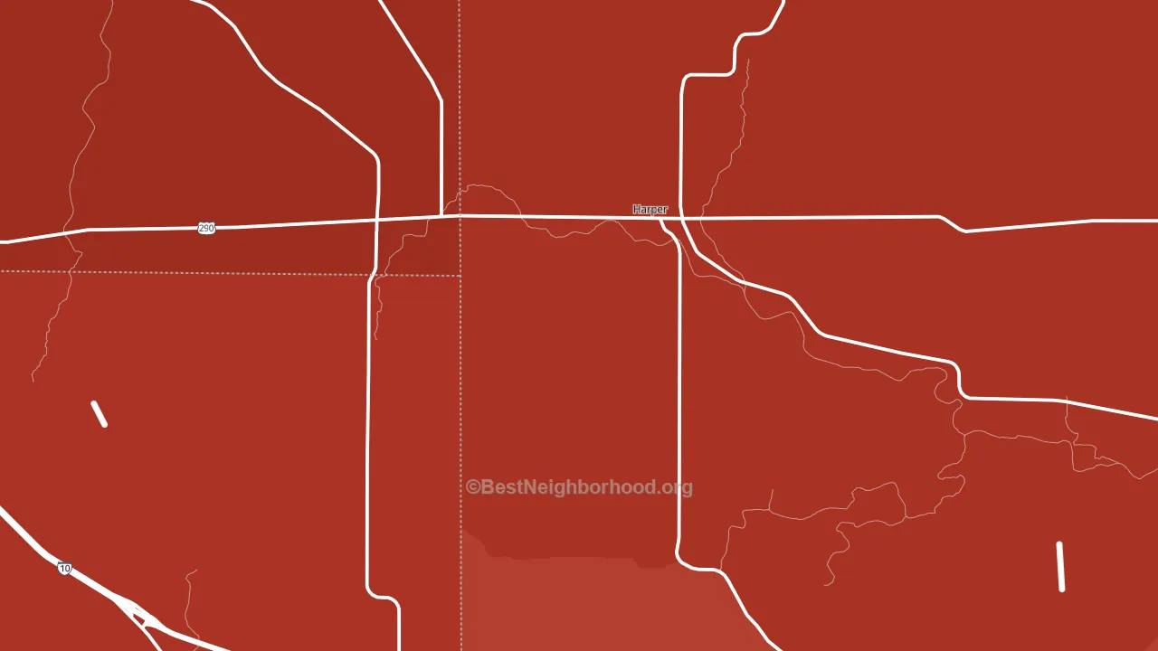 Harper, TX block-group political-lean map
