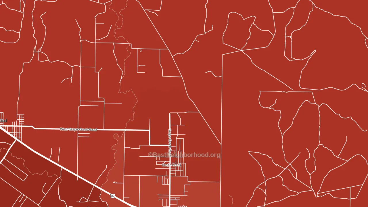 Harriet, TX block-group political-lean map
