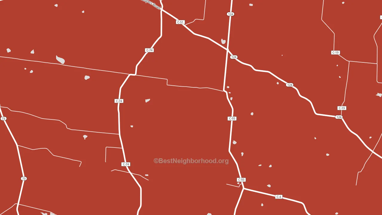 Harriett, OH block-group political-lean map