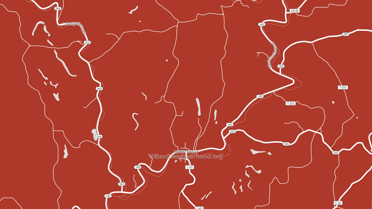 Harriettsville, OH block-group political-lean map