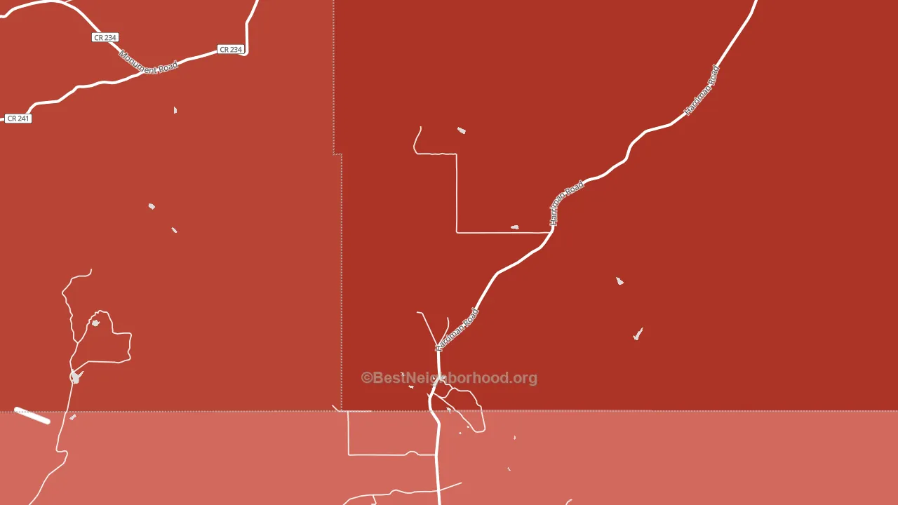 Harriman, WY block-group political-lean map
