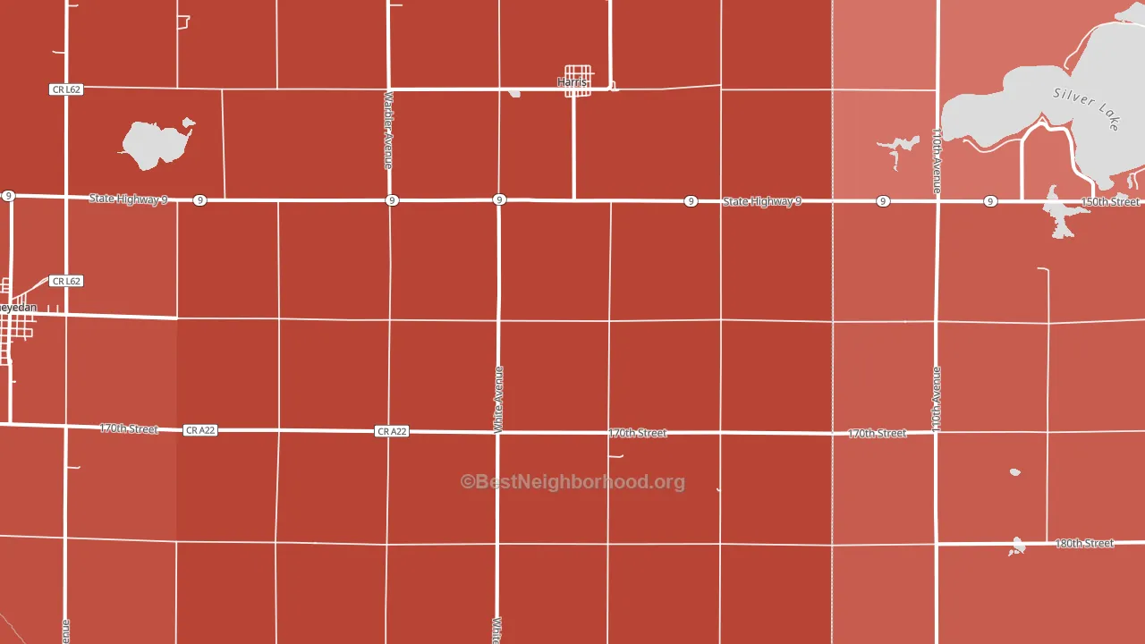 Harris, IA block-group political-lean map