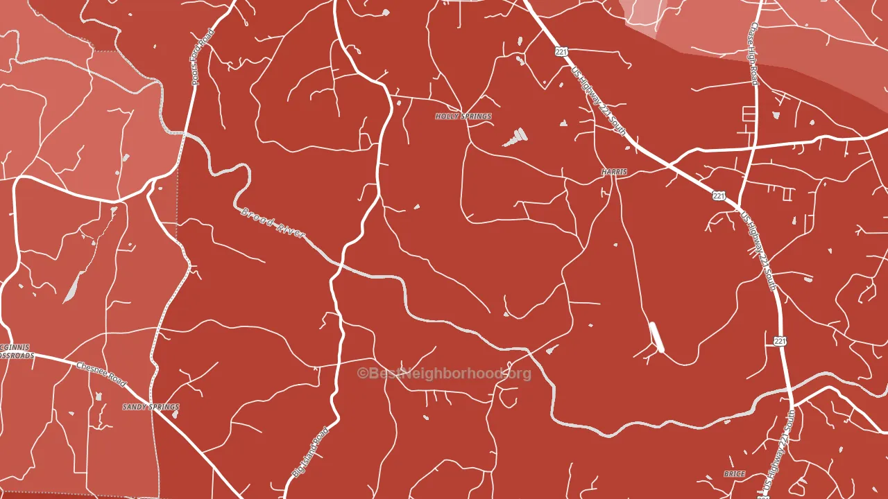 Harris, NC block-group political-lean map