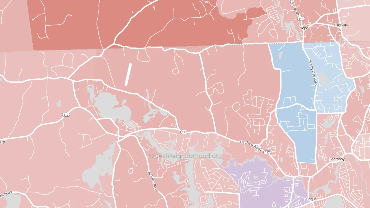 Harris, RI block-group political-lean map