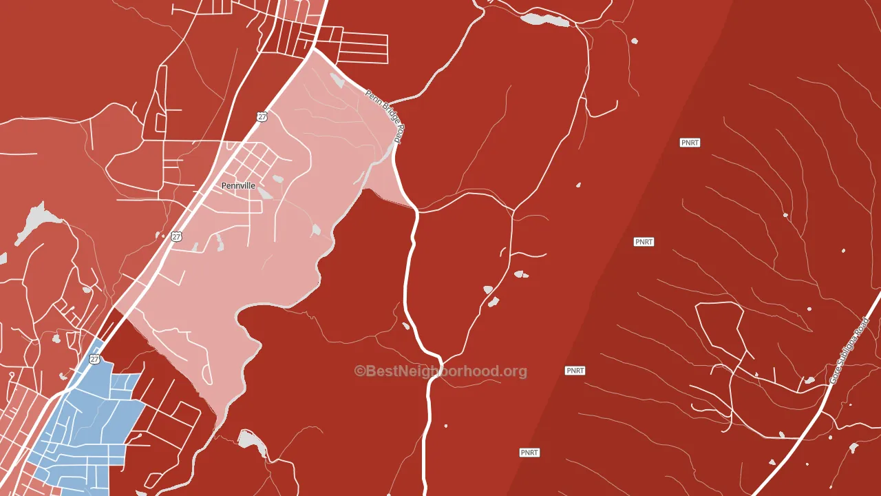 Harrisburg, GA block-group political-lean map