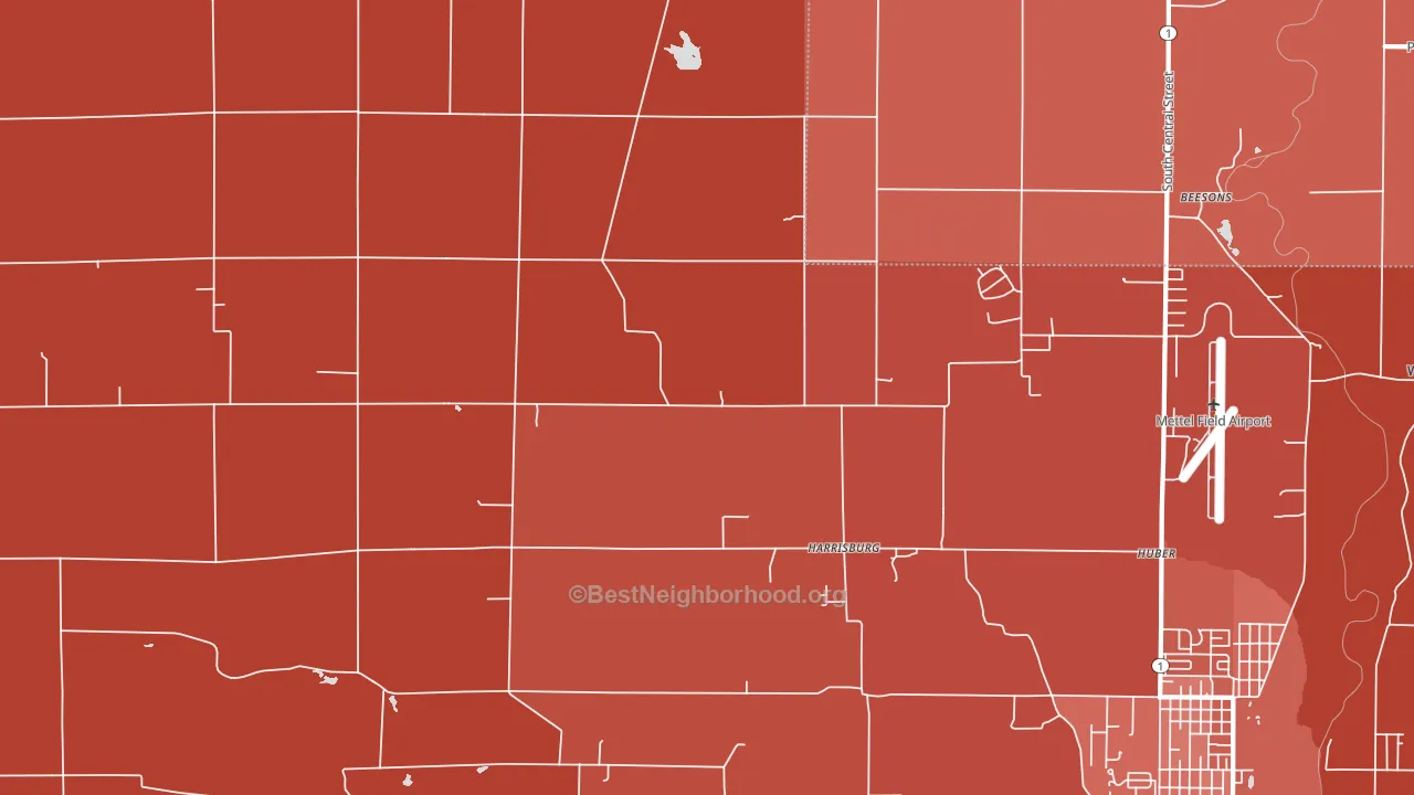 Harrisburg, IN block-group political-lean map