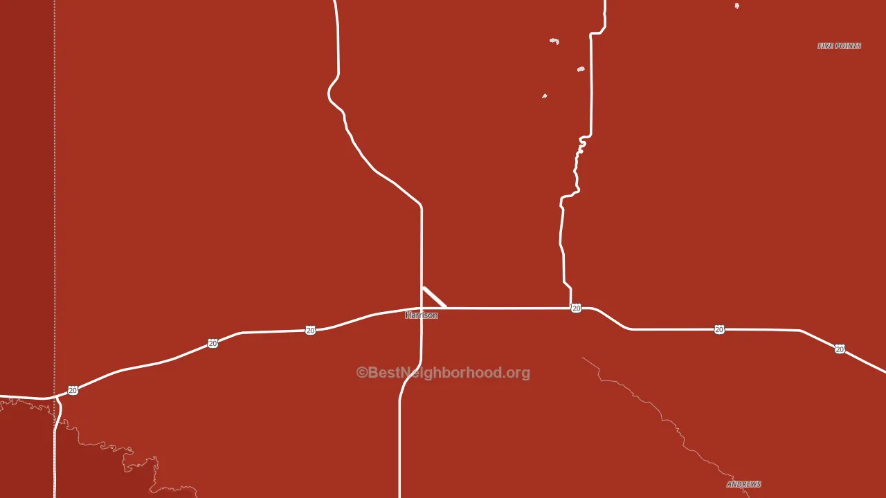 Harrison, NE block-group political-lean map
