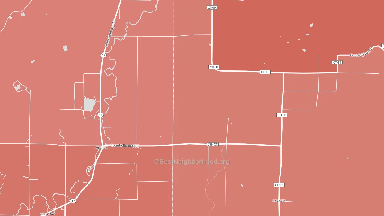 Harrison, WI block-group political-lean map