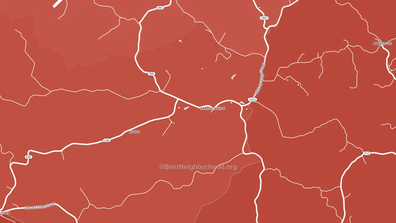 Harrisonville, KY block-group political-lean map