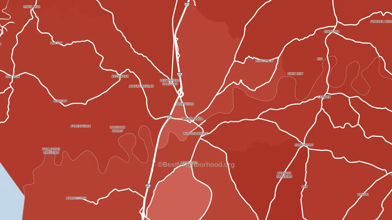 Hart County, KY block-group political-lean map