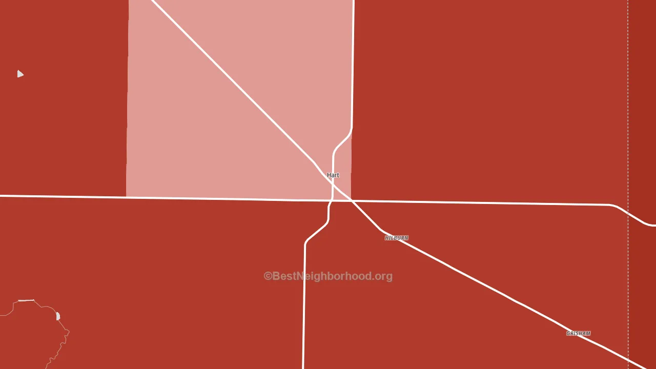 Hart, TX block-group political-lean map