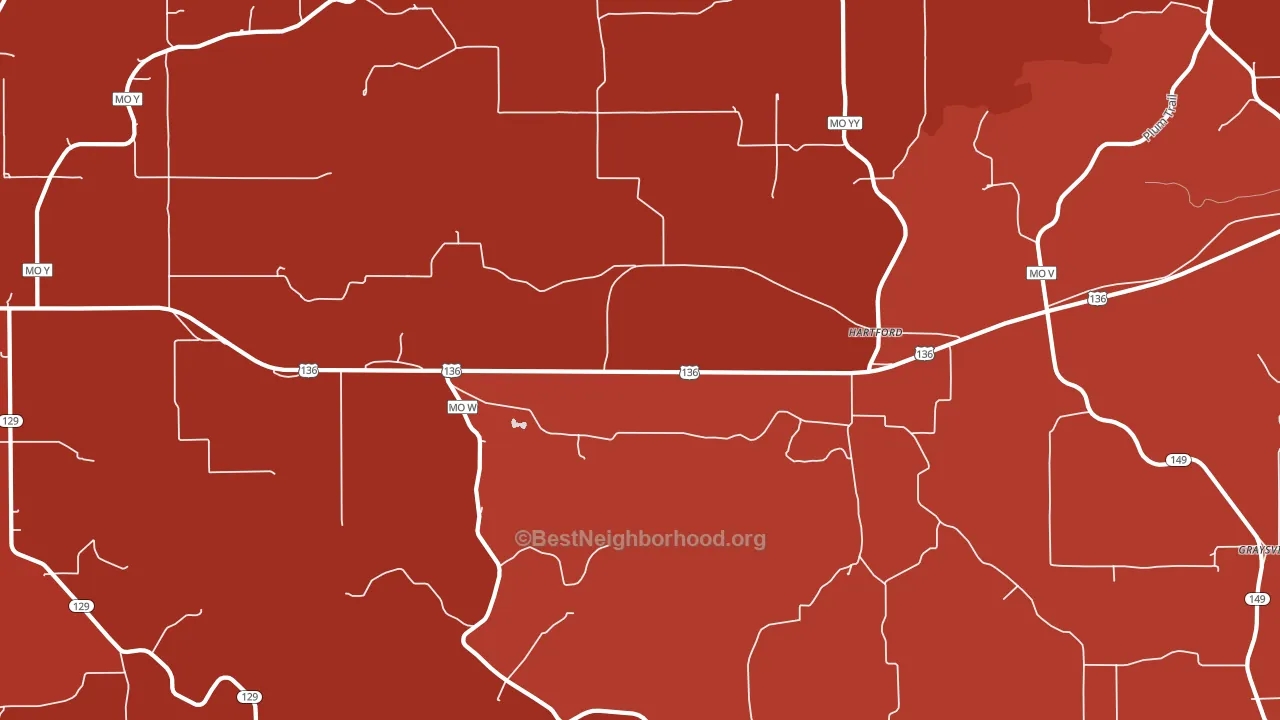 Hartford, MO block-group political-lean map