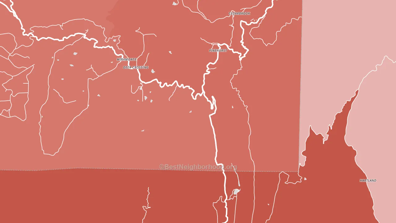 Hartland, CA block-group political-lean map