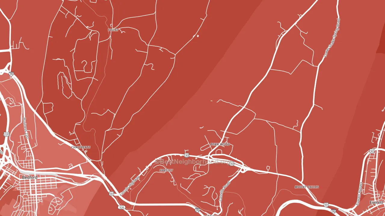Hartley, PA block-group political-lean map