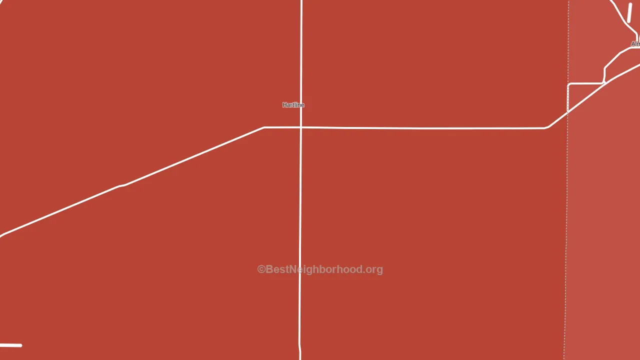 Hartline, WA block-group political-lean map