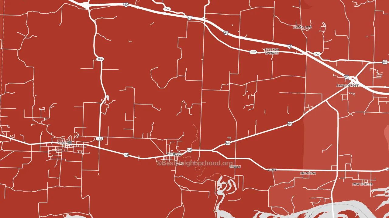 Hartman, AR block-group political-lean map
