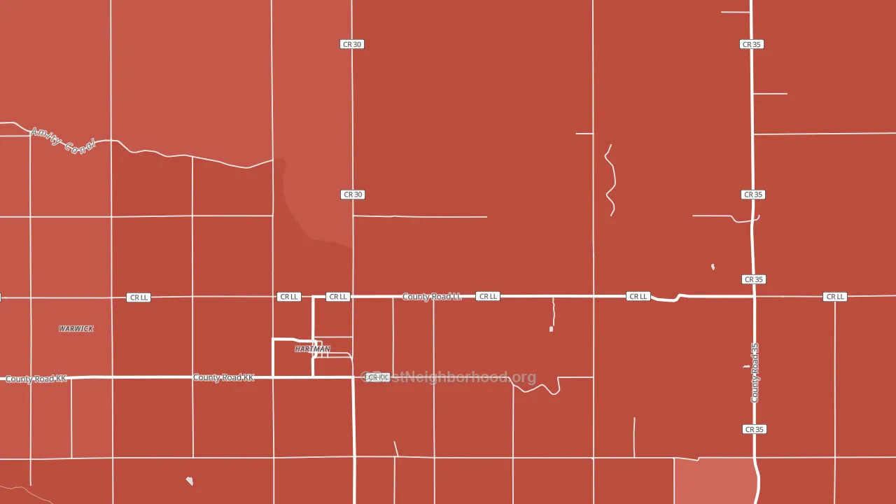 Hartman, CO block-group political-lean map