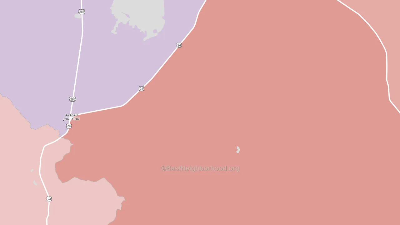 Hartsel, CO block-group political-lean map