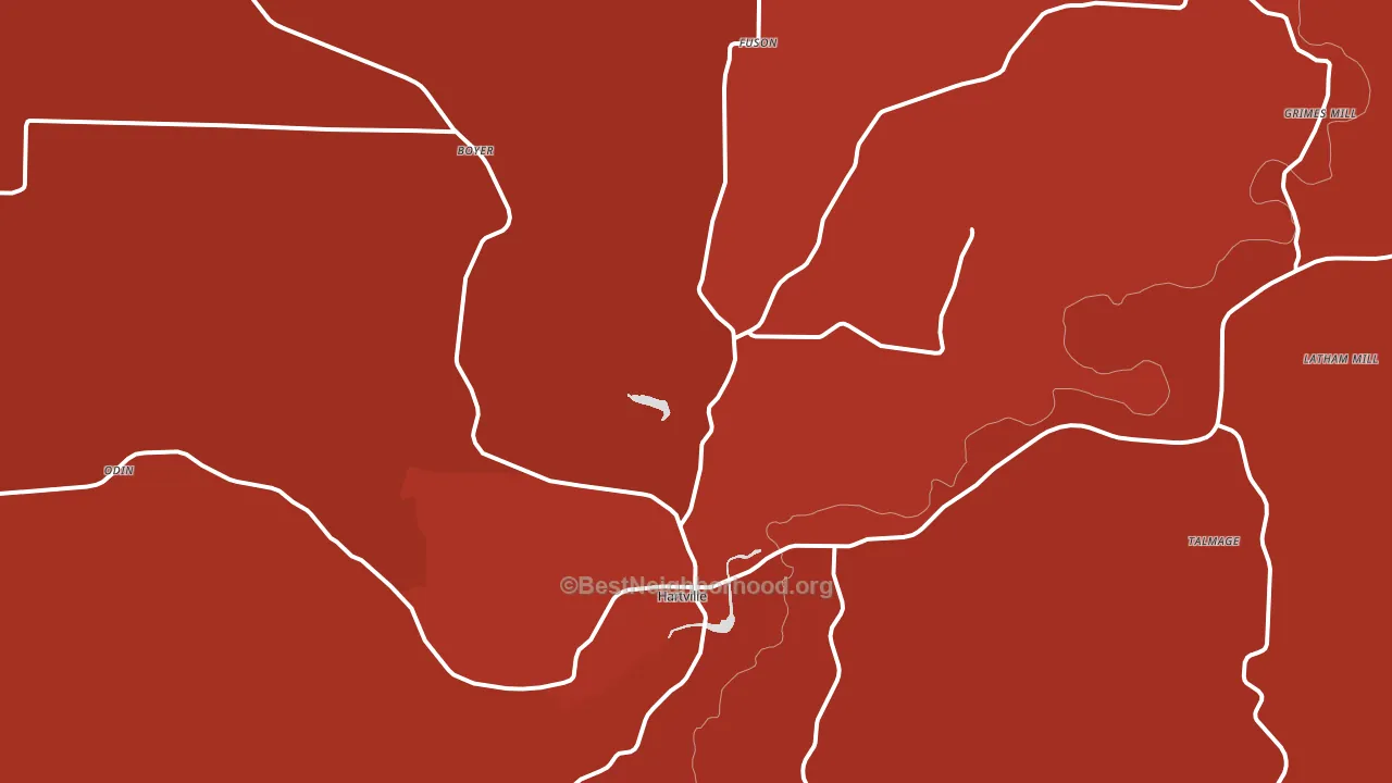 Hartville, MO block-group political-lean map