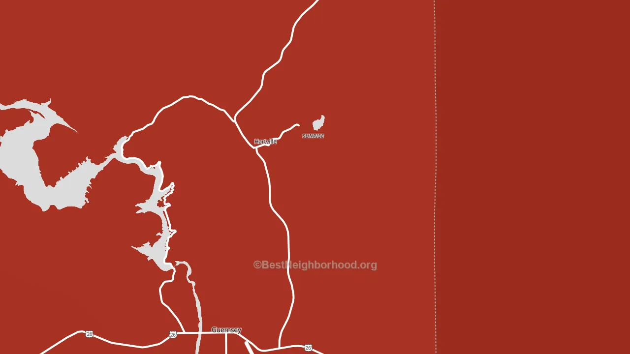 Hartville, WY block-group political-lean map