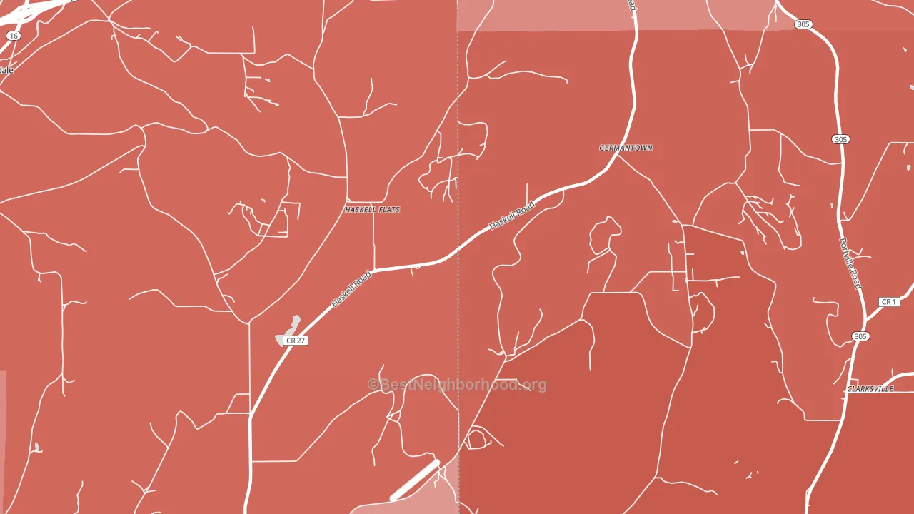 Haskell Flats, NY block-group political-lean map