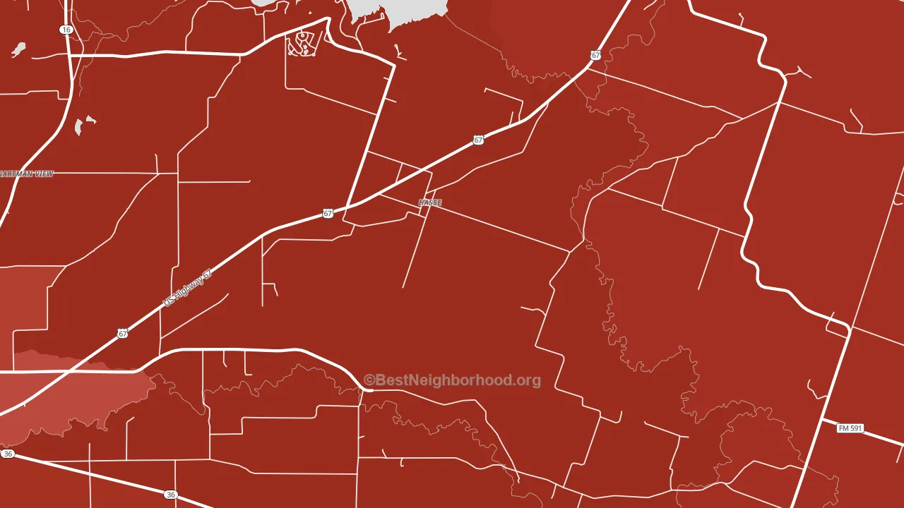 Hasse, TX block-group political-lean map