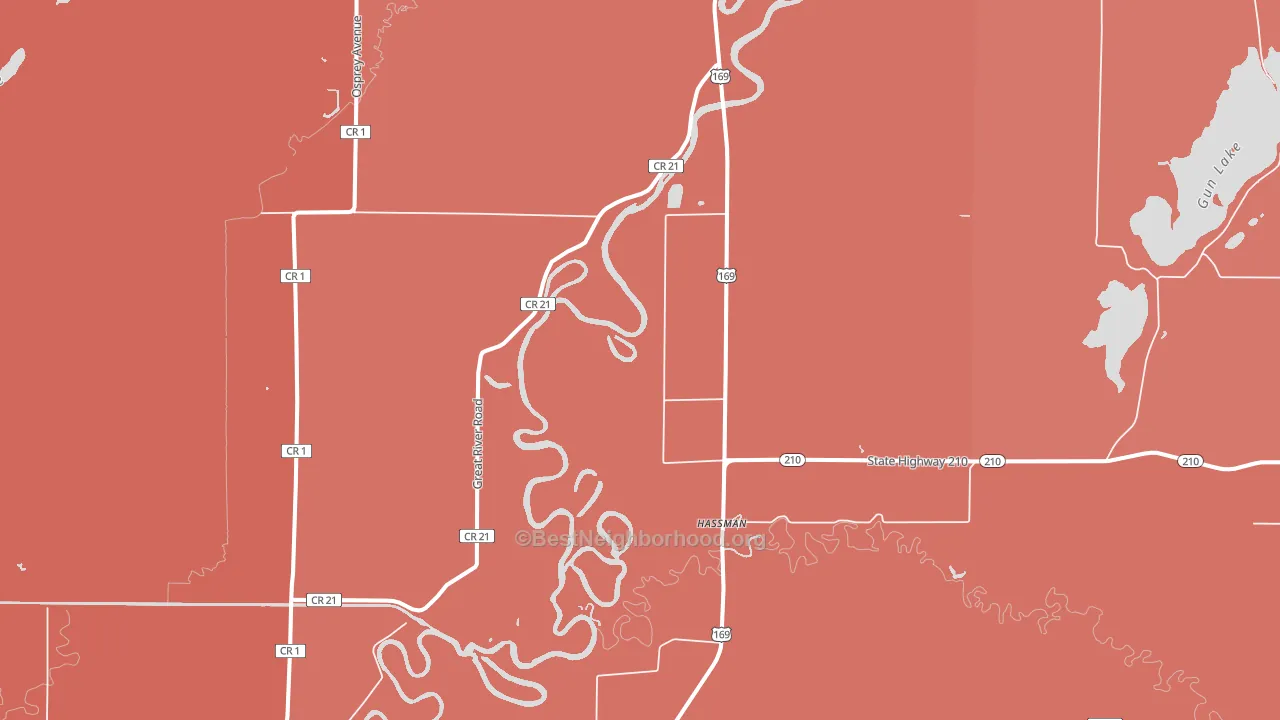 Hassman, MN block-group political-lean map