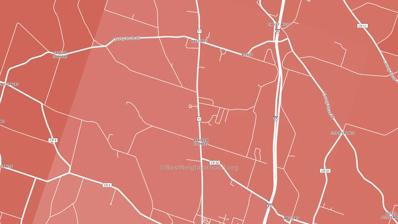 Hastings, NY block-group political-lean map