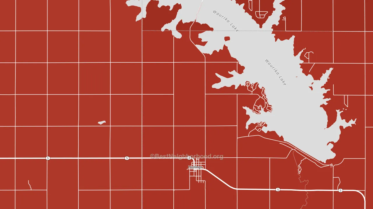 Hastings, OK block-group political-lean map