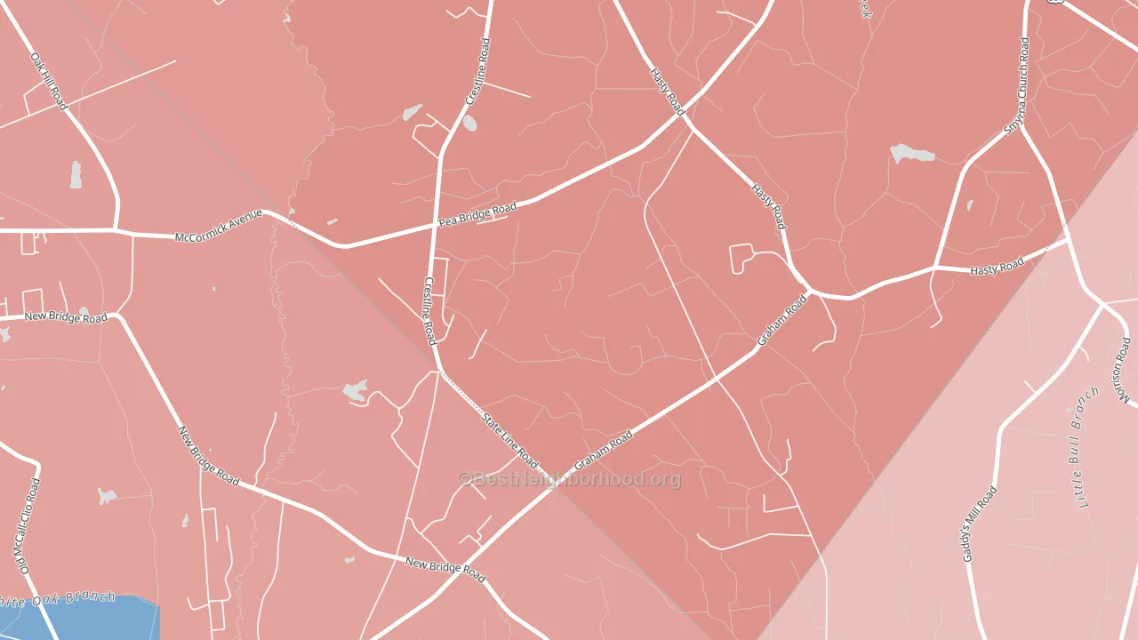 Hasty, NC block-group political-lean map