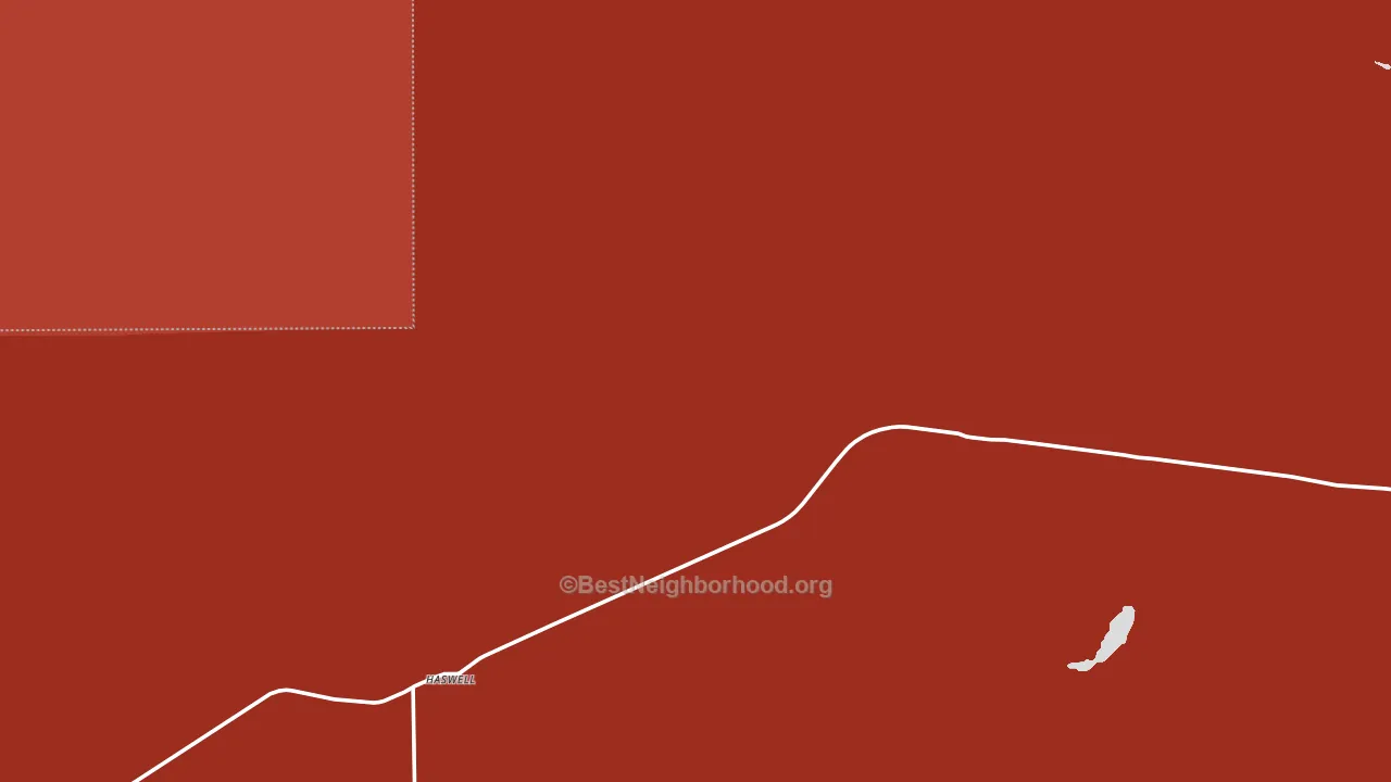 Haswell, CO block-group political-lean map