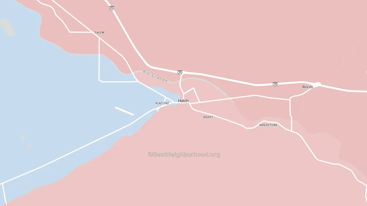 Hatch, NM block-group political-lean map