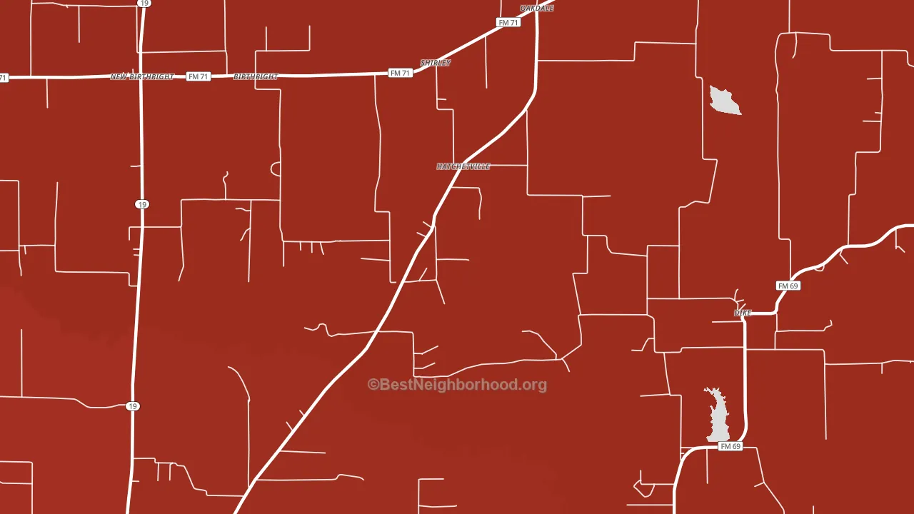 Hatchetville, TX block-group political-lean map
