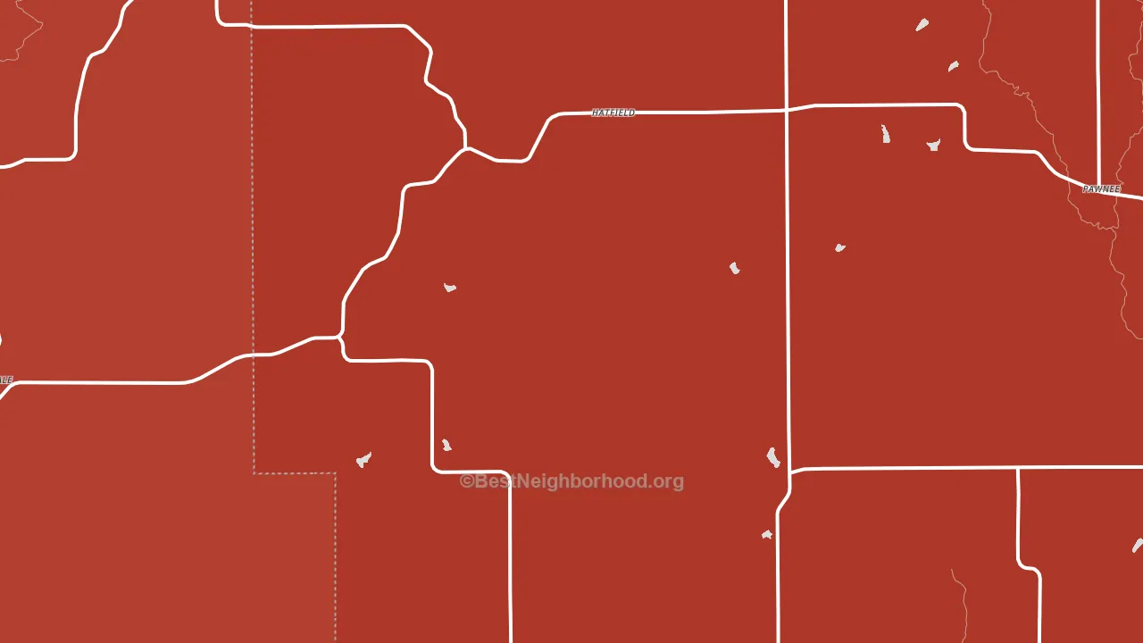 Hatfield, MO block-group political-lean map