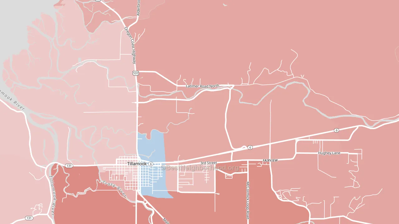 Hathaway Mead, OR block-group political-lean map