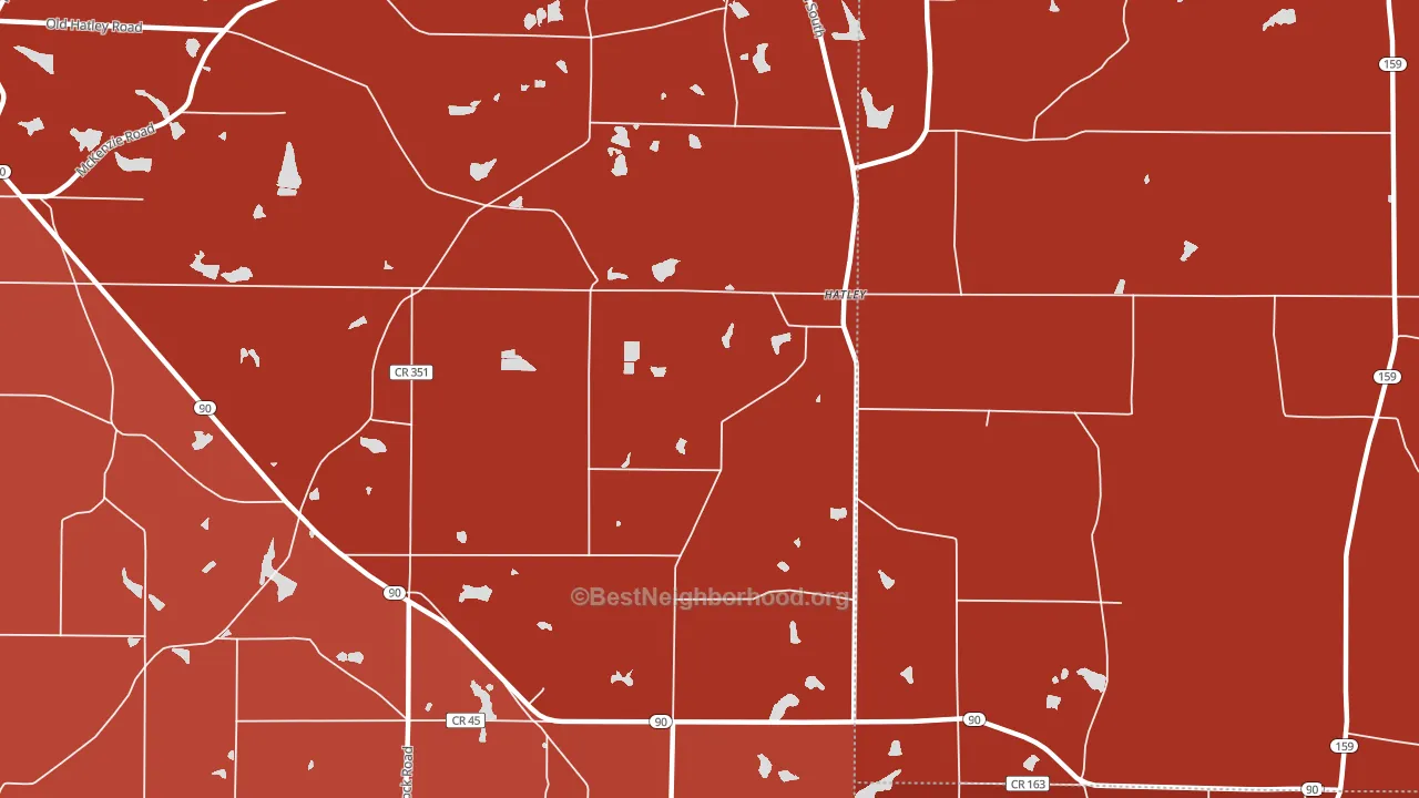 Hatley, GA block-group political-lean map