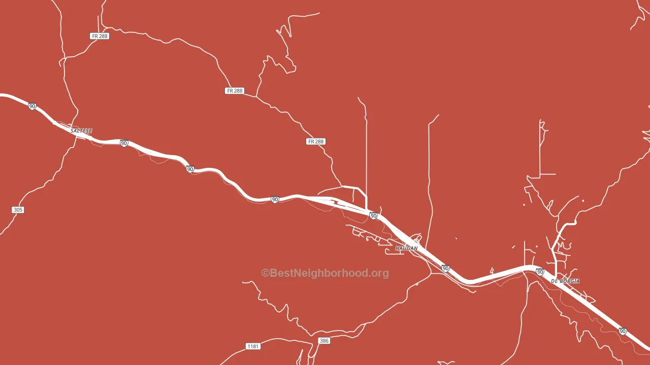 Haugan, MT block-group political-lean map