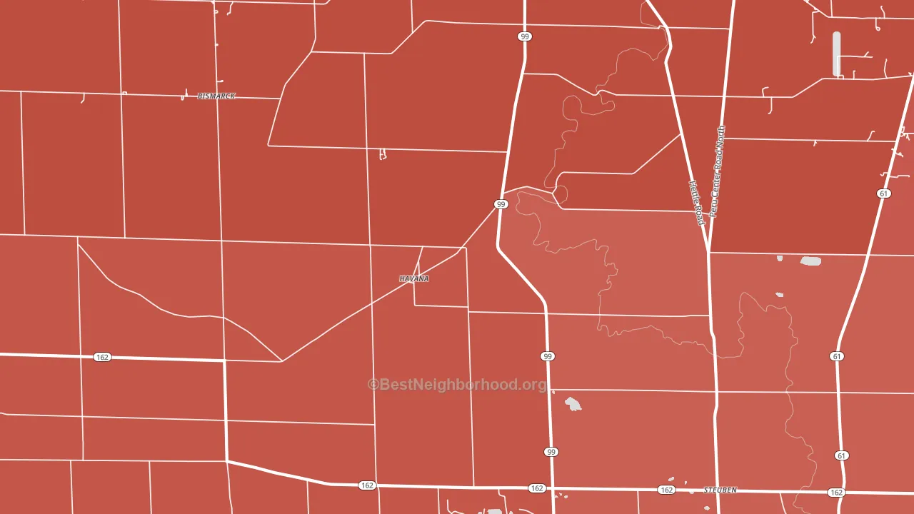 Havana, OH block-group political-lean map