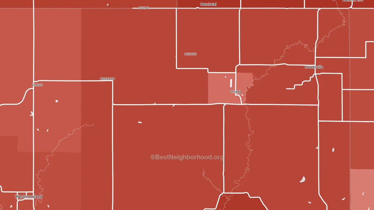 Havensville, KS block-group political-lean map