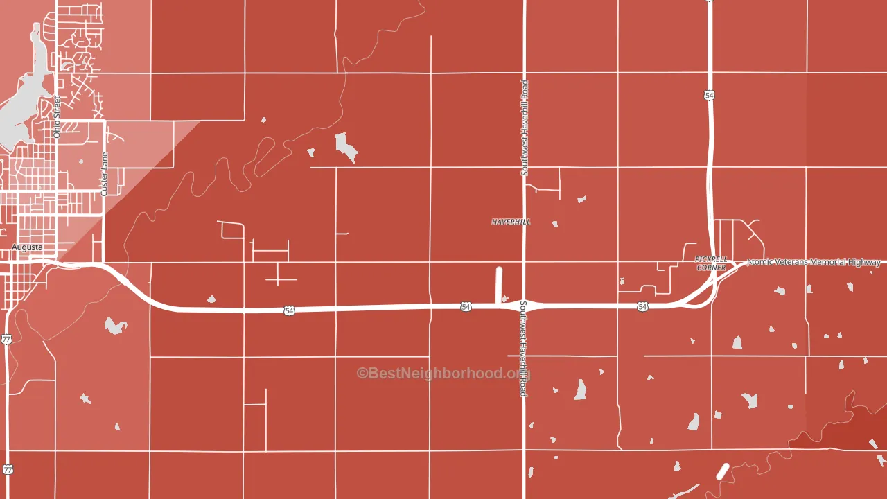 Haverhill, KS block-group political-lean map