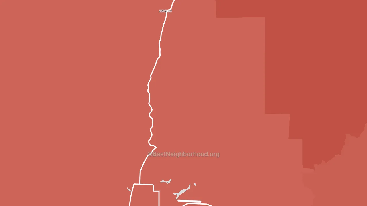 Havilah, CA block-group political-lean map