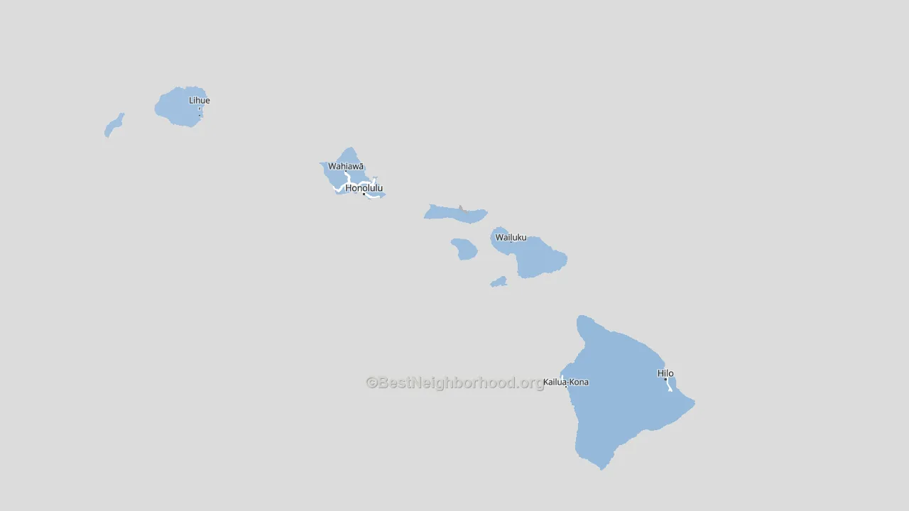 Hawaii block-group political-lean map