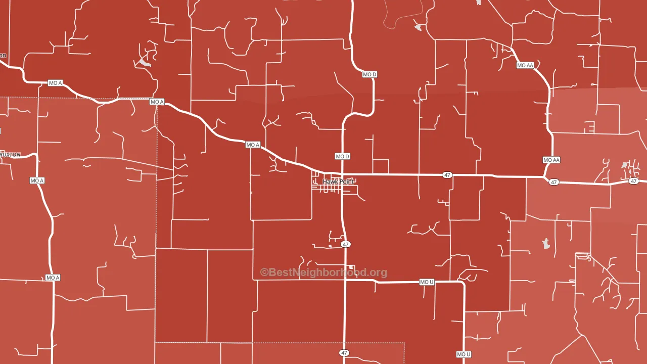 Hawk Point, MO block-group political-lean map